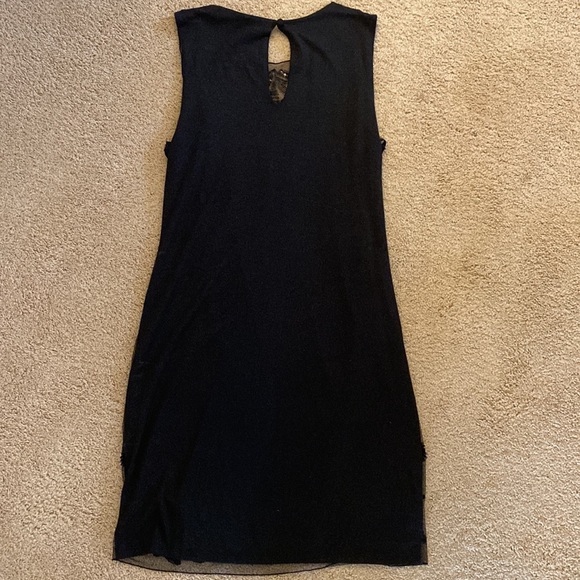 NEW HALE BOB BLACK SEQUIN DRESS LIGHT KNIT BACK SLEEVELESS LINED FRONT PATTERN - Picture 8 of 11